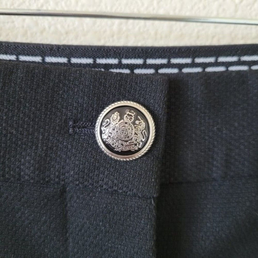 ZARA Black Textured Chino Pants Size XXL Ankle Cuffed Stretchy Elevated Casual - Picture 4 of 9